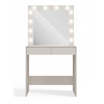 Schminktisch CASSIE mit Spiegel und LED-Beleuchtung