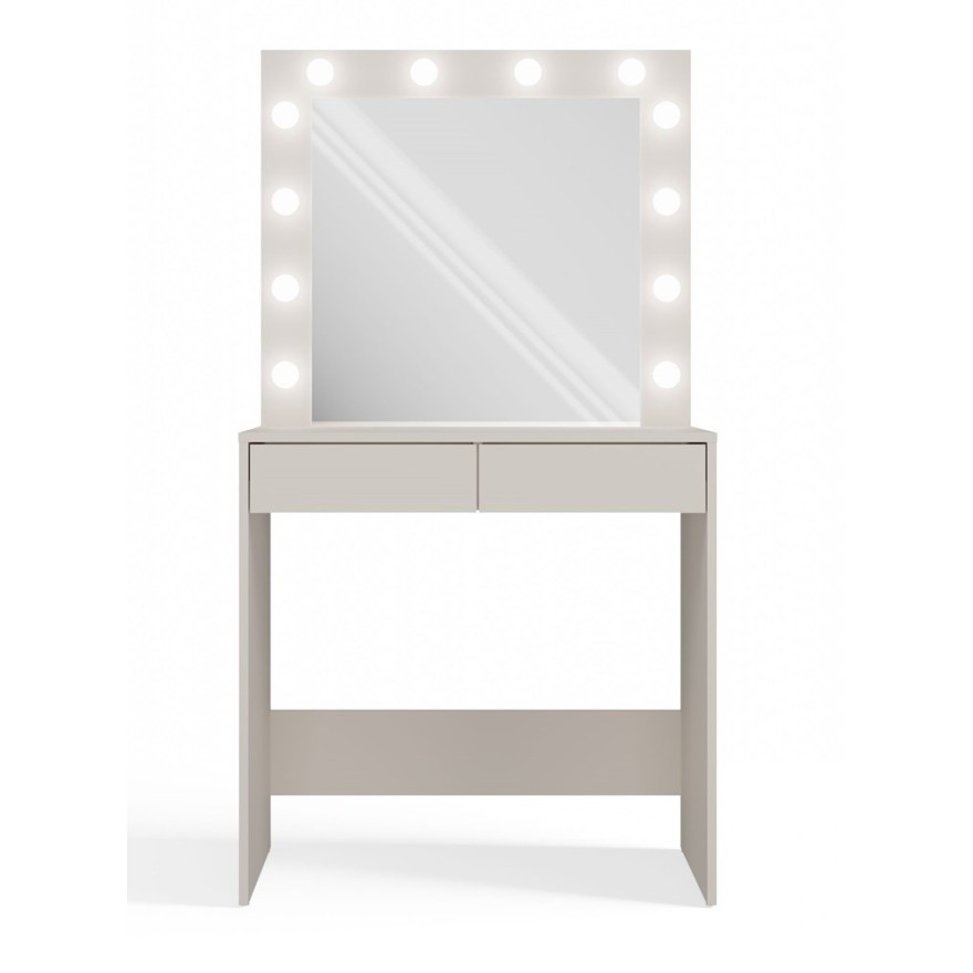 Schminktisch CASSIE mit Spiegel und LED-Beleuchtung