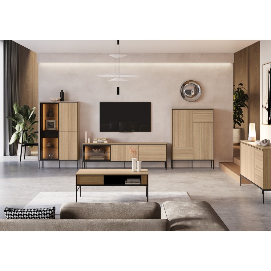 Couchtisch VISSO VI-09  Eiche linear