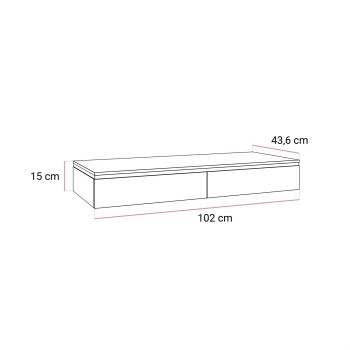 Hängerer Schminktisch AURORA SILVER  weiß glänzend