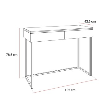 Konsole AURORA SILVER  weiß glänzend auf silbernem Gestell