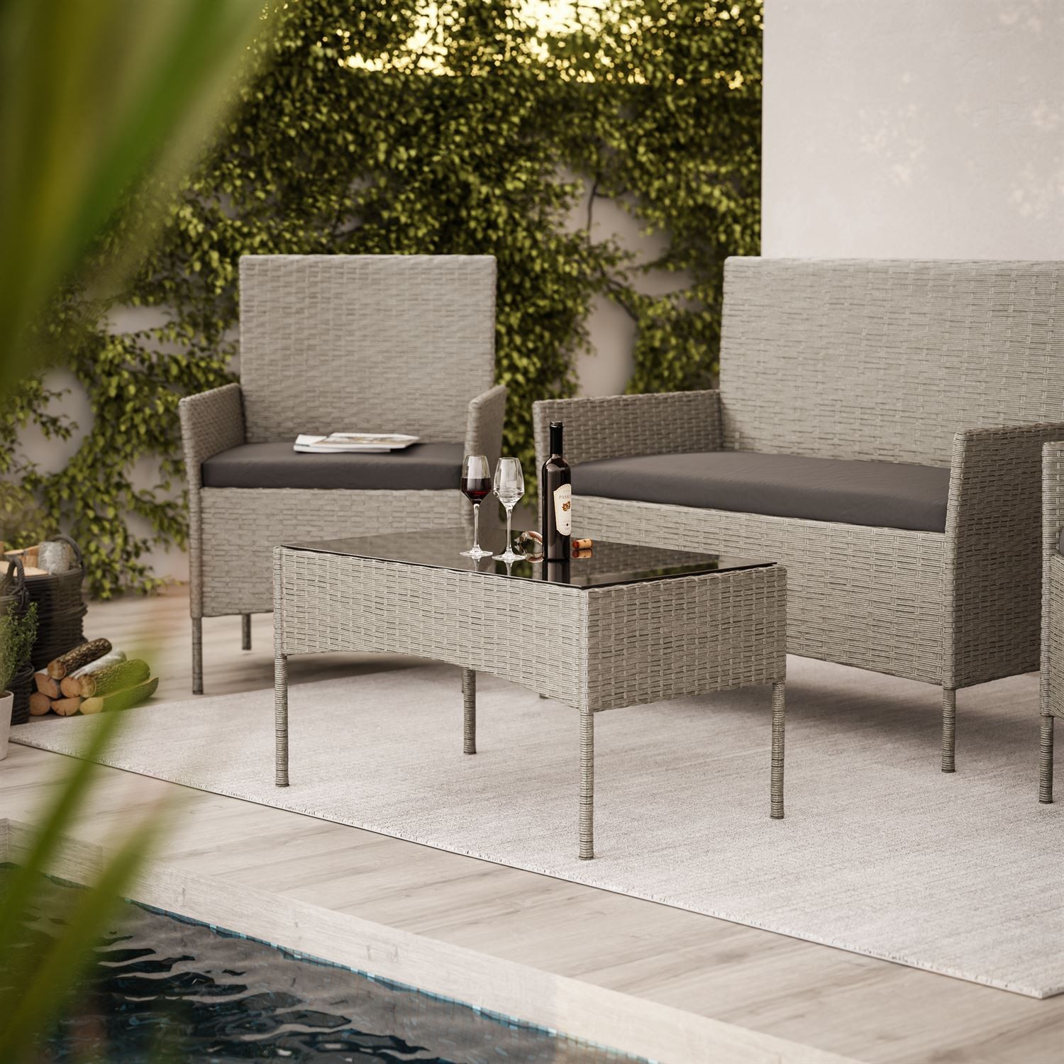 Rattan Möbel-Set PERGOLA