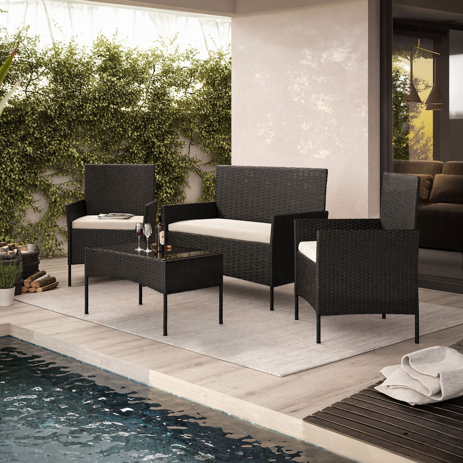 Rattan Möbel-Set PERGOLA