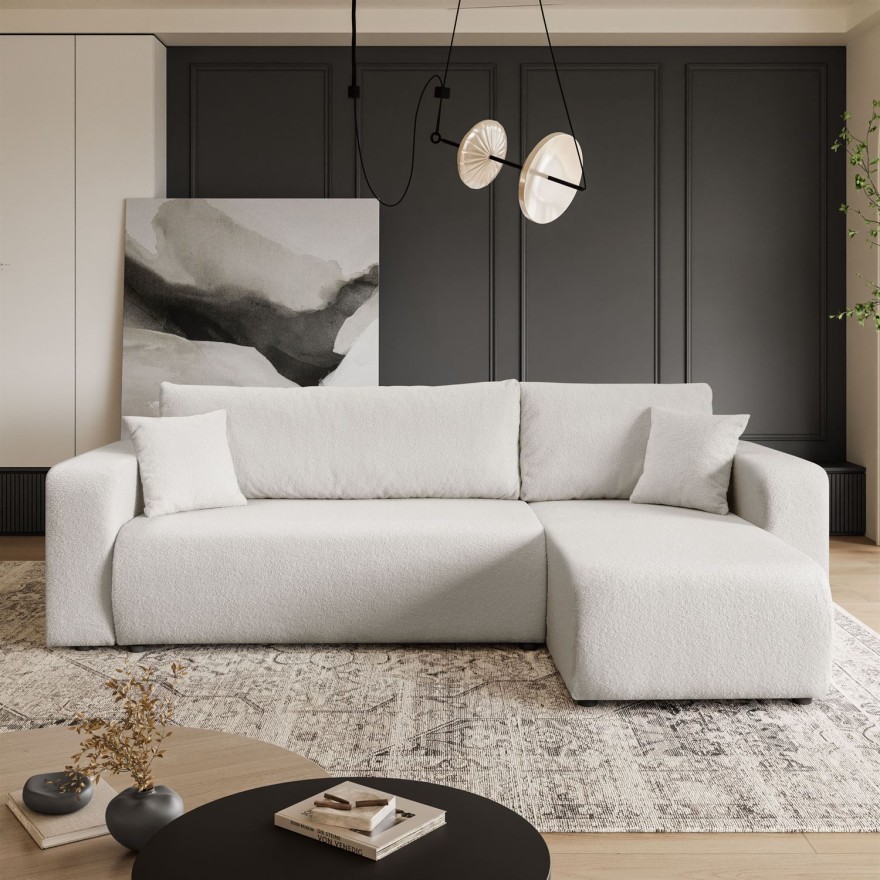 Ecksofa VESPO L mit Schlaffunktion und Bettzeugkasten