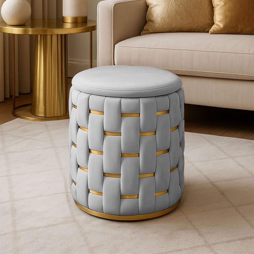 Offenes gepolstertes Hocker DIVA