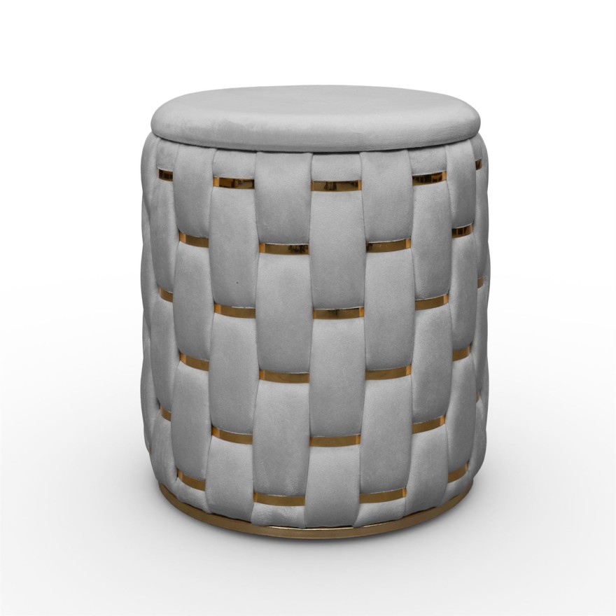 Offenes gepolstertes Hocker DIVA