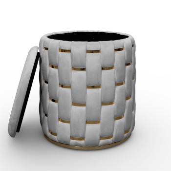 Offenes gepolstertes Hocker DIVA