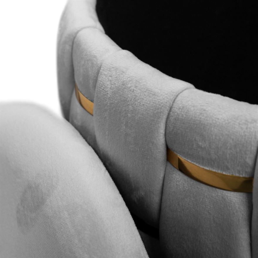 Offenes gepolstertes Hocker DIVA