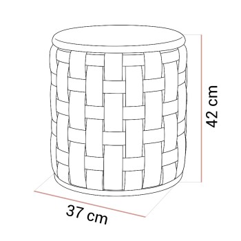 Offenes gepolstertes Hocker DIVA