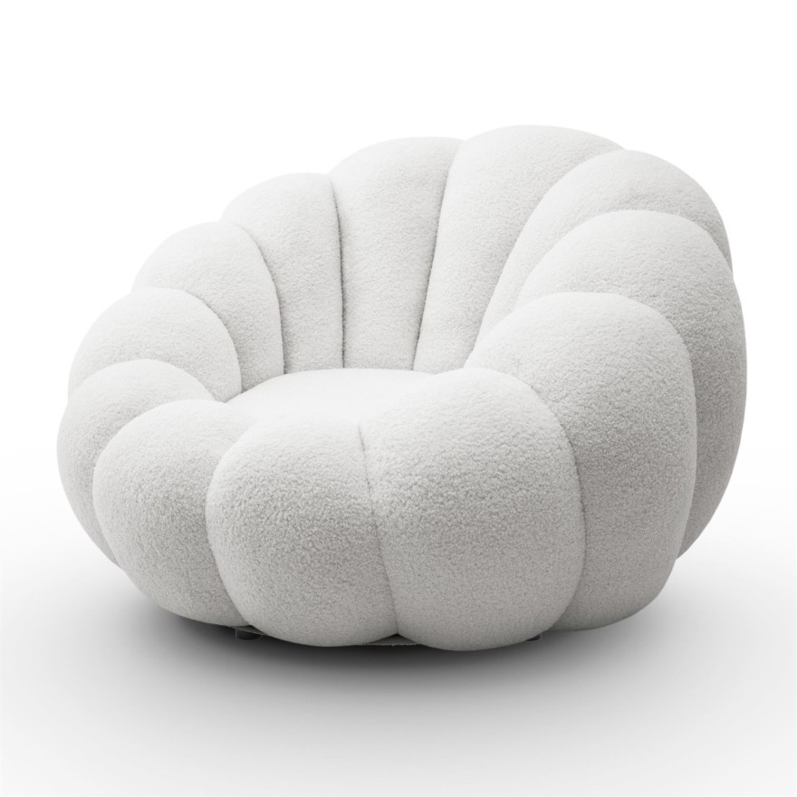 Drehsessel  FLUFFY mit Fußstütze
