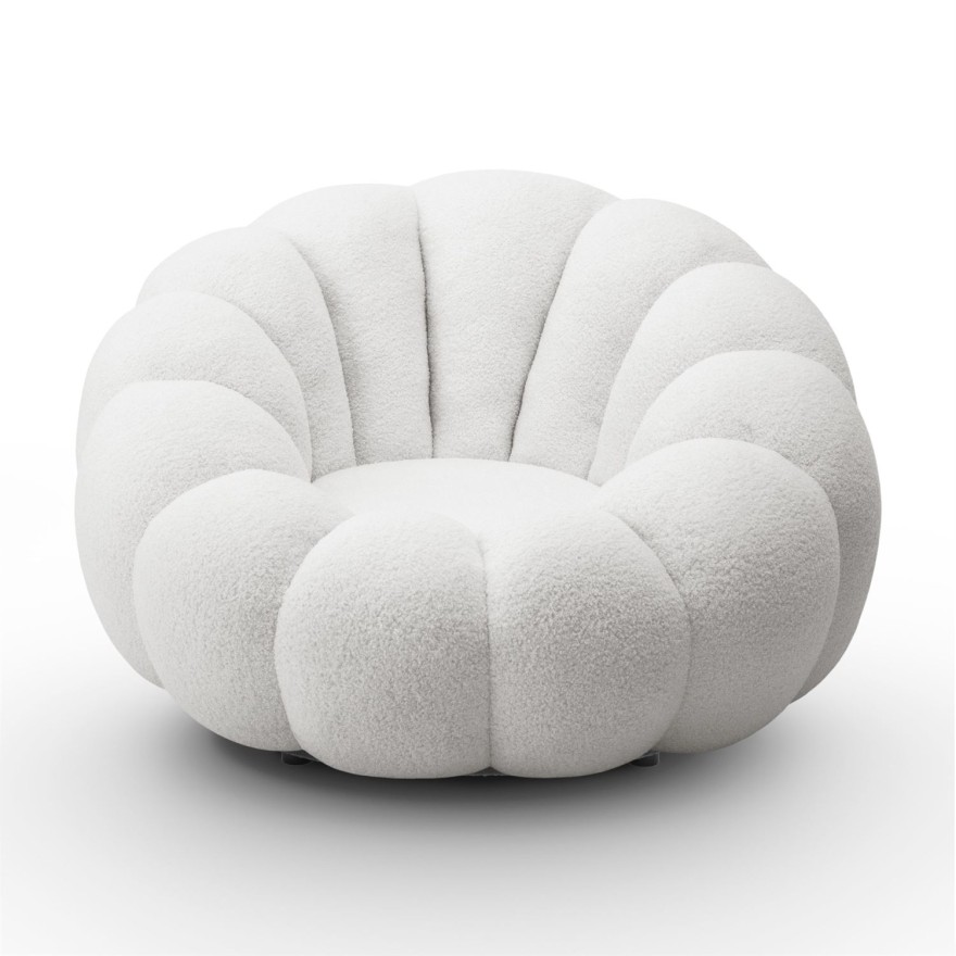 Drehsessel  FLUFFY mit Fußstütze