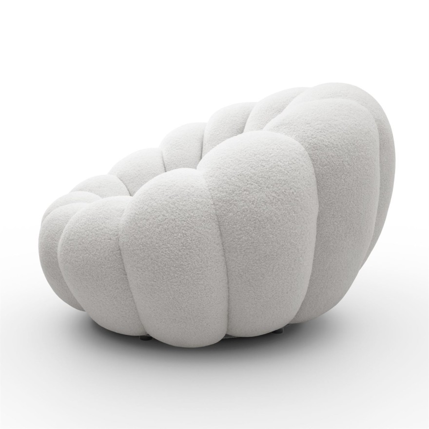 Drehsessel  FLUFFY mit Fußstütze