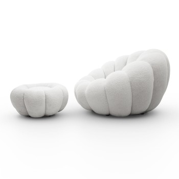 Drehsessel  FLUFFY mit Fußstütze