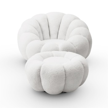 Drehsessel  FLUFFY mit Fußstütze
