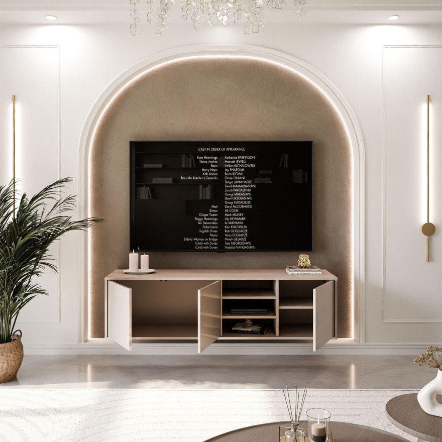 TV-Schrank SANAYI in Kaschmir Hochglanz