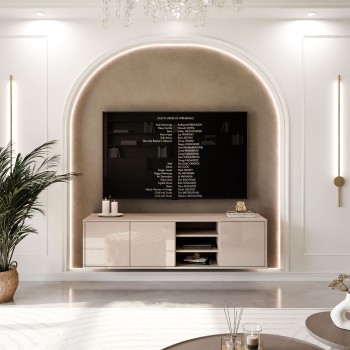 TV-Schrank SANAYI in Kaschmir Hochglanz