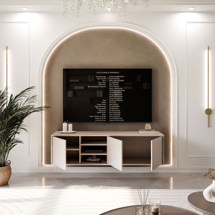 TV-Schrank SANAYI in Kaschmir Hochglanz