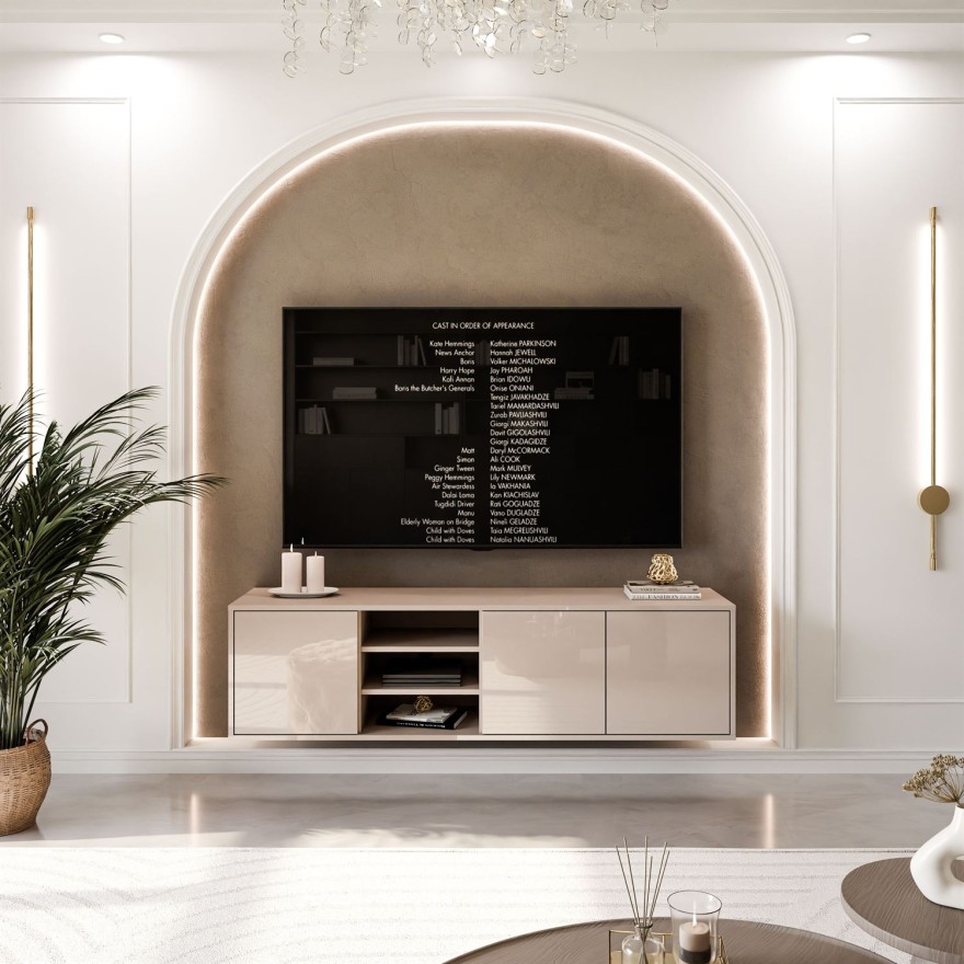 TV-Schrank SANAYI in Kaschmir Hochglanz