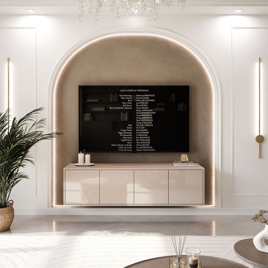 TV-Schrank SANAYI in Kaschmir Hochglanz