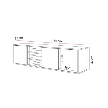 TV-Schrank SANAYI in Kaschmir Hochglanz