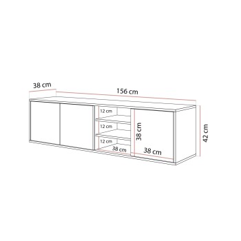 TV-Schrank SANAYI in Kaschmir Hochglanz