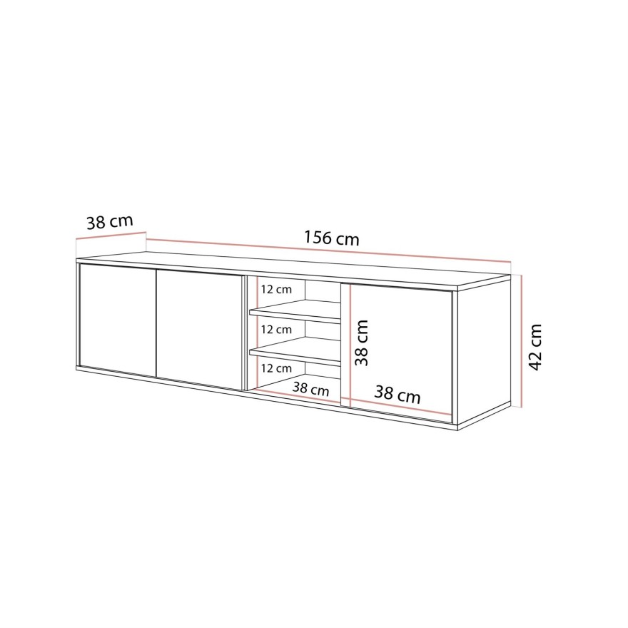 TV-Schrank SANAYI in Kaschmir Hochglanz