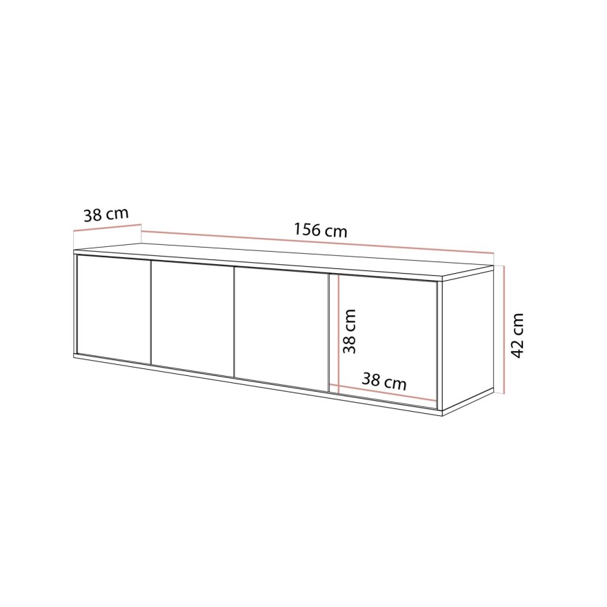 TV-Schrank SANAYI in Kaschmir Hochglanz