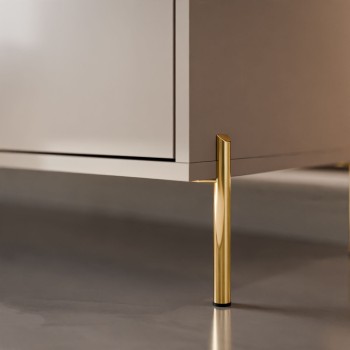 SANAYI TV-Schrank auf hohen Füßen in Kaschmir Hochglanz