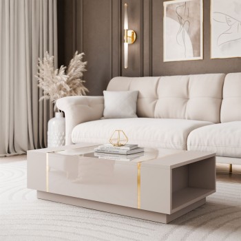 Couchtisch ONYX Kaschmir Hochglanz