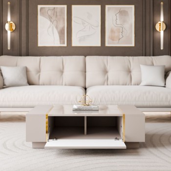 Couchtisch ONYX Kaschmir Hochglanz