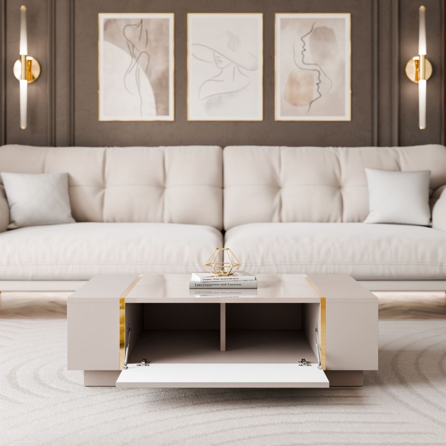 Couchtisch ONYX Kaschmir Hochglanz