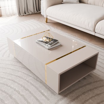 Couchtisch ONYX Kaschmir Hochglanz