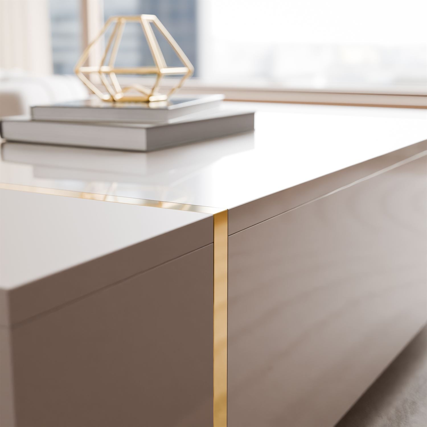 Couchtisch ONYX Kaschmir Hochglanz
