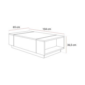 Couchtisch ONYX Kaschmir Hochglanz