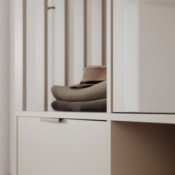 Garderobe FORIS mit Spiegel und Kleiderstangen