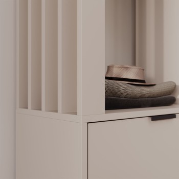 Garderobe FORIS mit Spiegel und Kleiderstangen