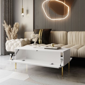 SANTILE Couchtisch mit goldenen Beinen