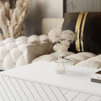 SANTILE Couchtisch mit goldenen Beinen