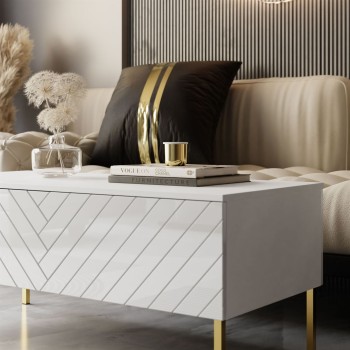 SANTILE Couchtisch mit goldenen Beinen