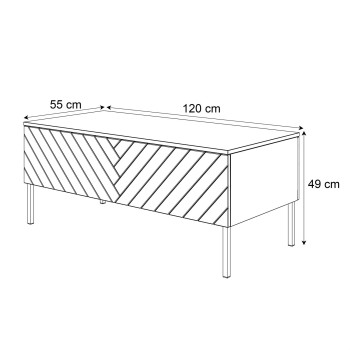 SANTILE Couchtisch mit goldenen Beinen