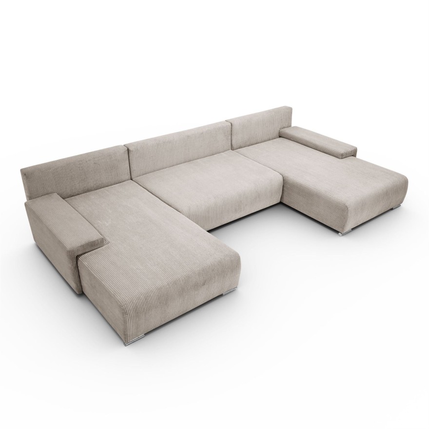 Ecksofa LAVIO U mit Schlaffunktion und Bettzeugkasten