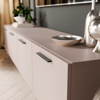 Wohnwand RTV AURA KASCHMIR auf hohen Beinen