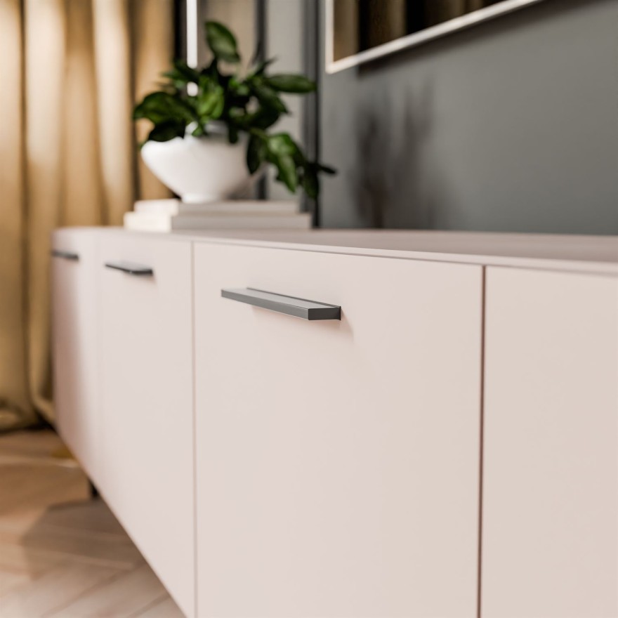 Wohnwand RTV AURA KASCHMIR auf hohen Beinen