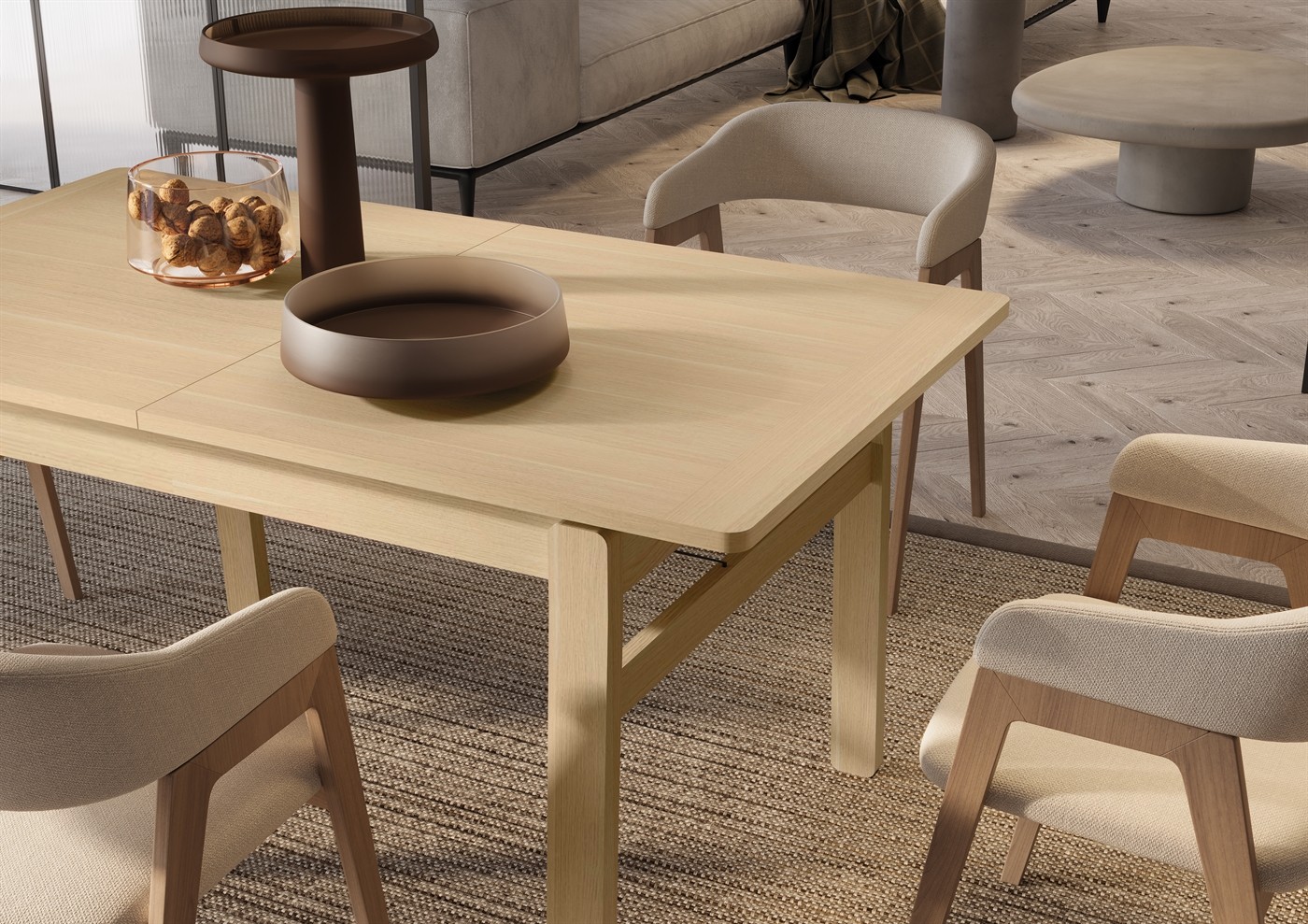 Rechteckiger ausziehbarer Tisch PLOT 149 - 269 cm