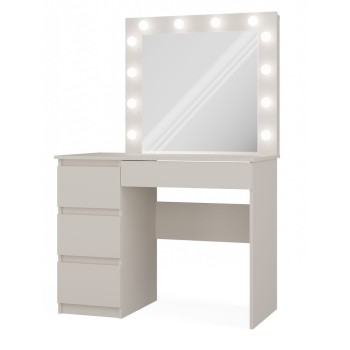Schminktisch CASSIE III mit Spiegel und LED-Beleuchtung