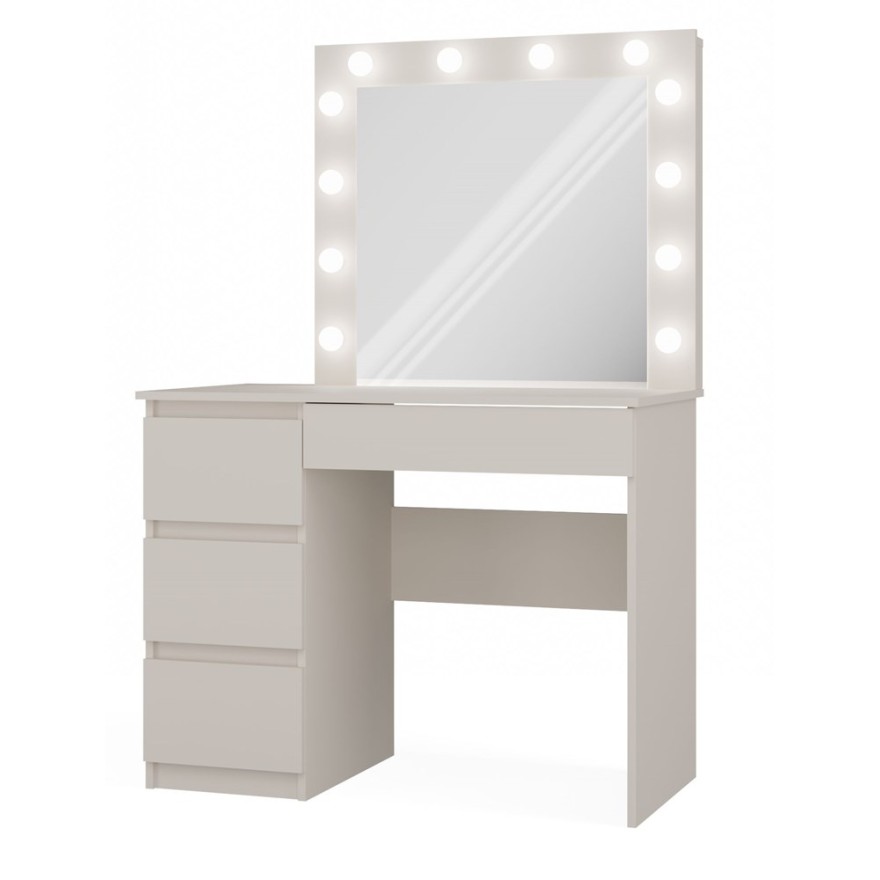 Schminktisch CASSIE III mit Spiegel und LED-Beleuchtung