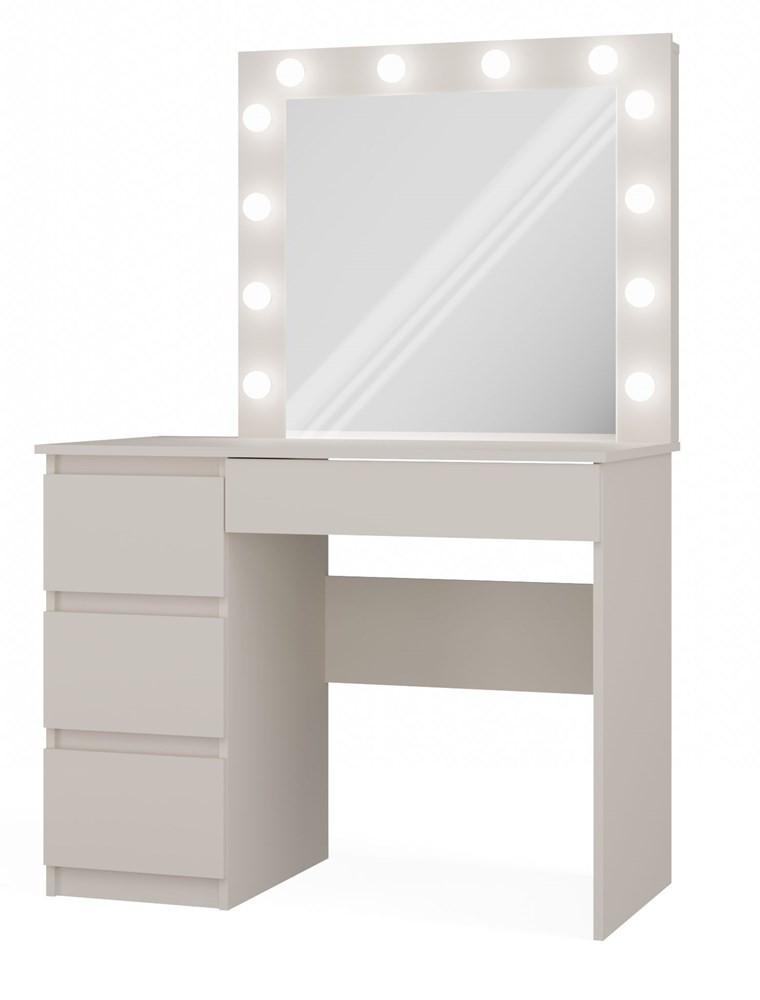 Schminktisch CASSIE III mit Spiegel und LED-Beleuchtung