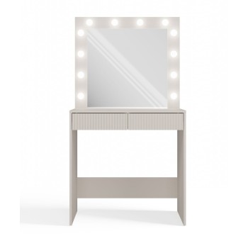 Schminktisch CASSIE II mit Spiegel und LED-Beleuchtung