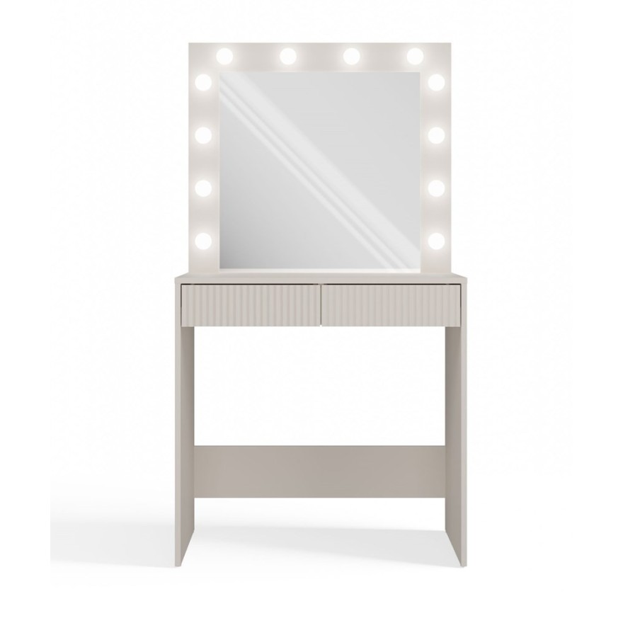 Schminktisch CASSIE II mit Spiegel und LED-Beleuchtung