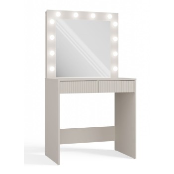 Schminktisch CASSIE II mit Spiegel und LED-Beleuchtung